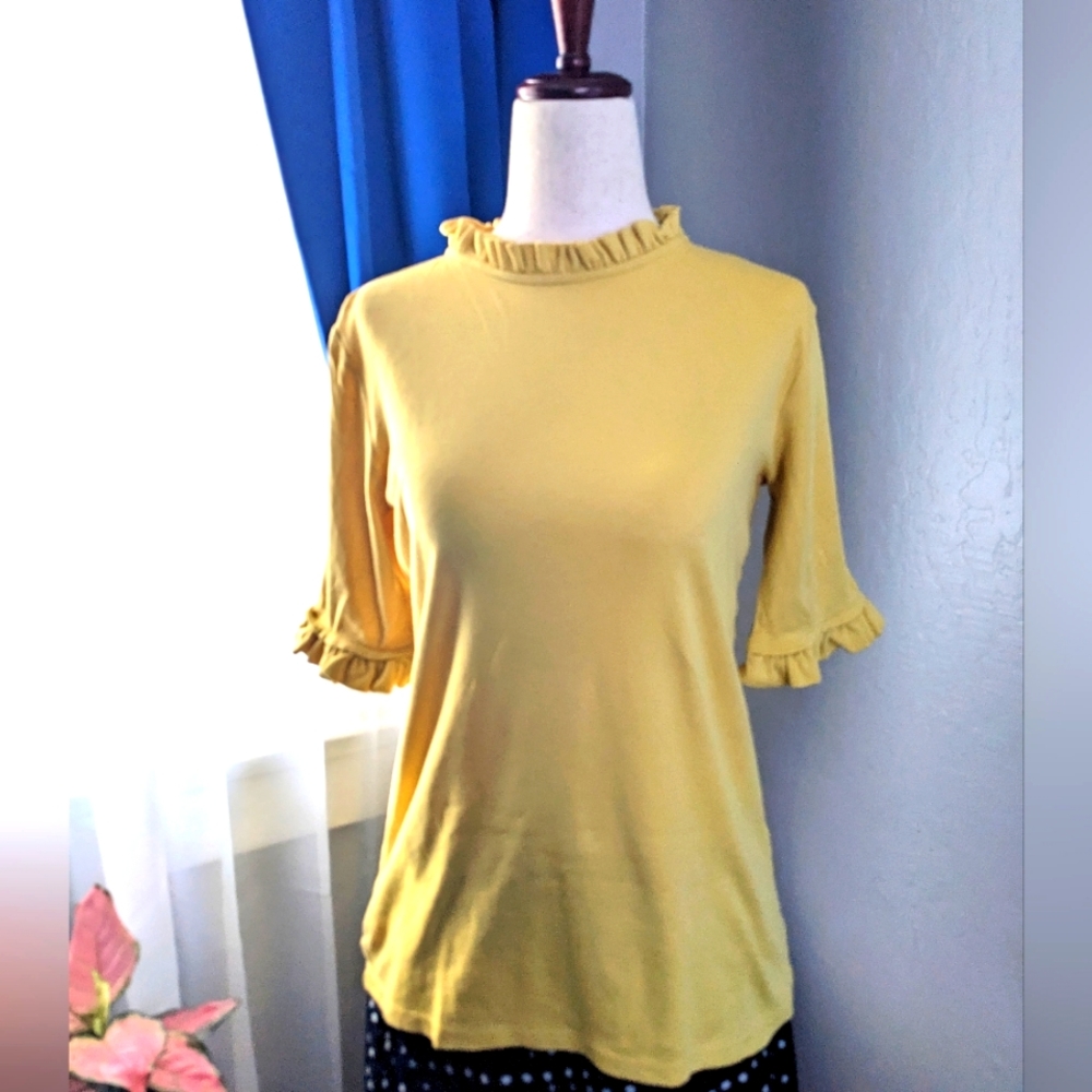 Mustard Yellow Blouse NWOT
